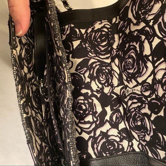 BRIGHTON Small Tweed Hobo Shoulder Handbag Purse - Picture 7 of 7